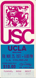1977 USC Trojans vs. UCLA Football Game Ticket Stub 148548