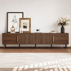 TV Stand For TVs Up To 85" With Fluted Door - Walnut