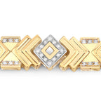 0.98 Carat Genuine White Diamond .925 Sterling Silver Bracelet