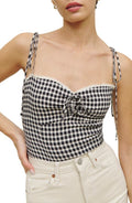 Reformation Larry Gingham Smocked Cami in April Check  Size 10