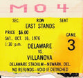 1976 Univ of Delaware vs. Villanova College Football Game Ticket Stub 1440583