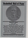 1986-2002 Basketball Hall of Fame Metallic HAROLD E. GREER Series 12 128800