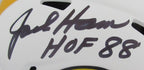 Jack Ham HOF Signed/Insc White Lunar Mini Helmet Steelers Becket Witness 192375