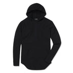 Elongated Long Sleeve + Hood // Black