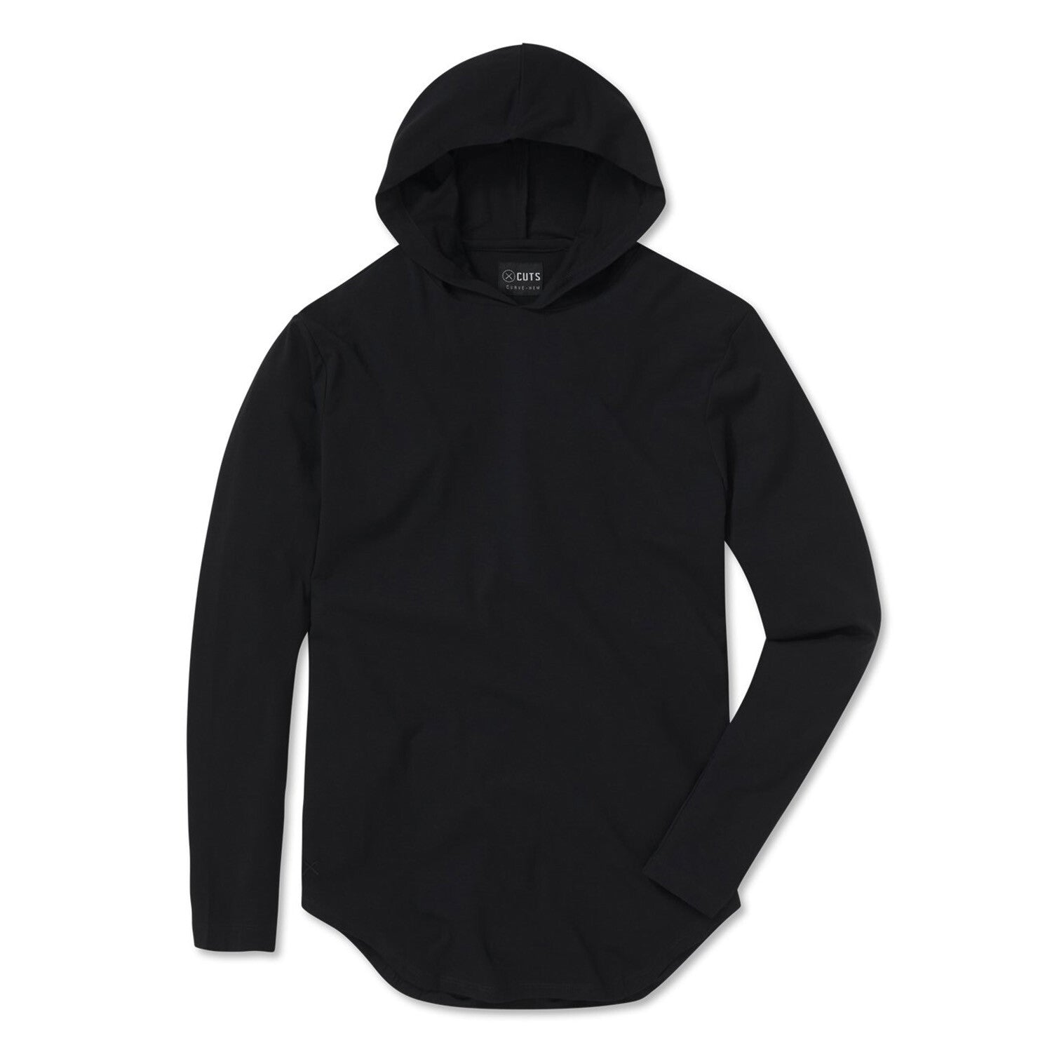Elongated Long Sleeve + Hood // Black