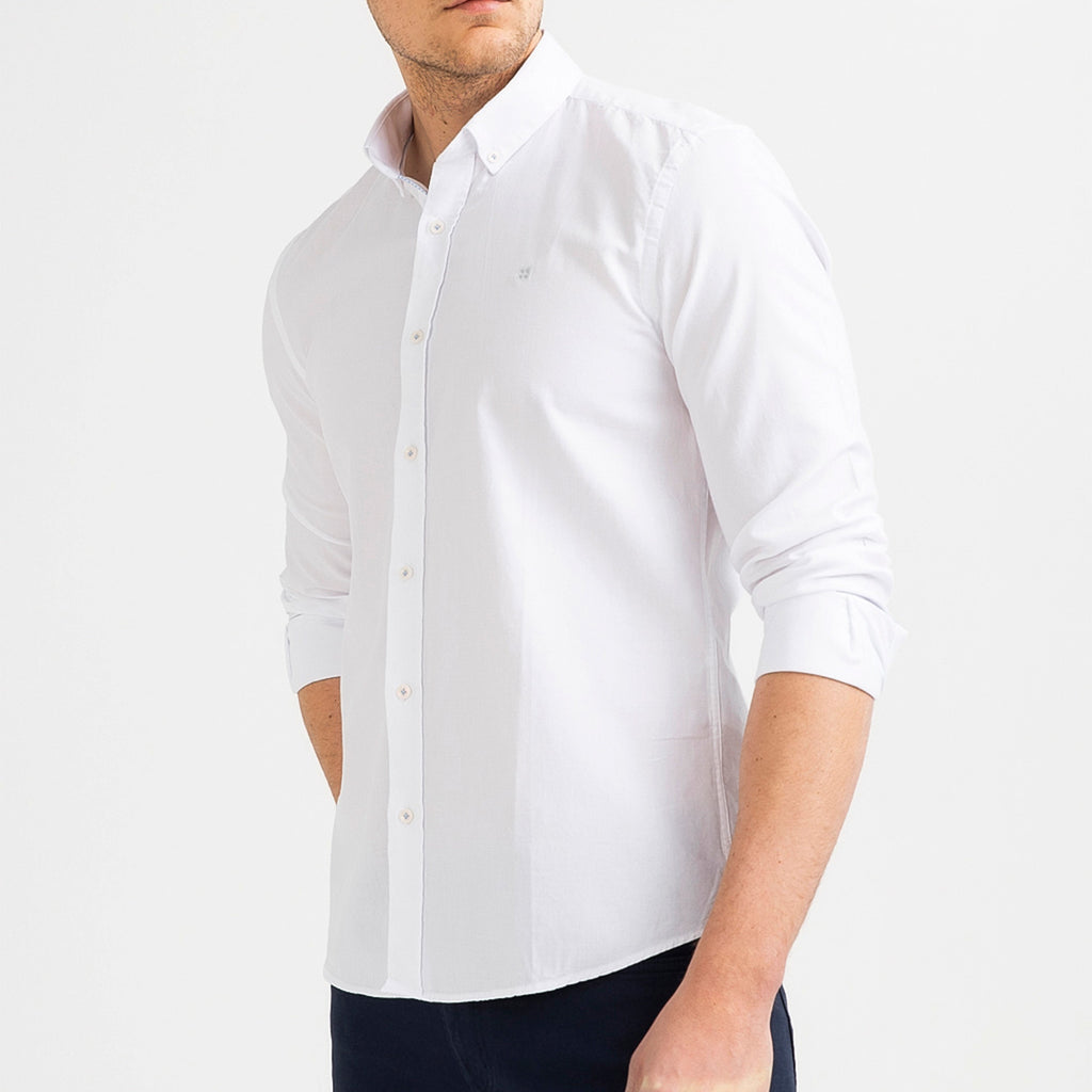 Nora Button Down Shirt // White