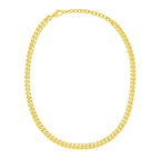 14k Yellow Gold Cuban Chain Choker Necklace