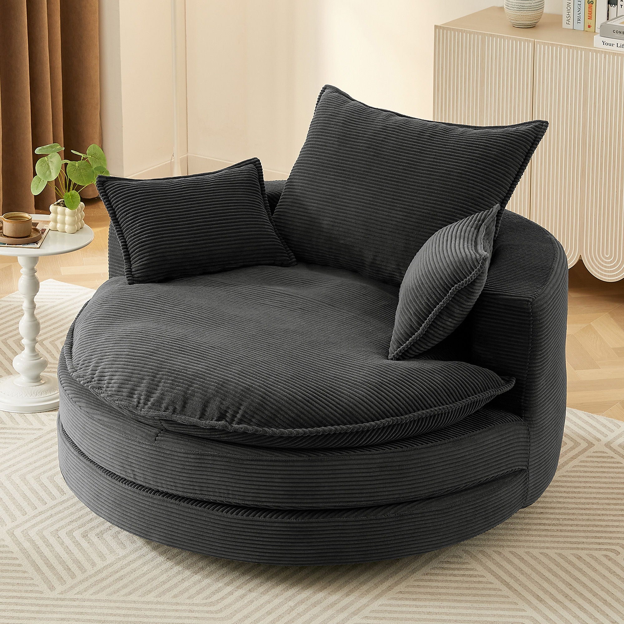360° Swivel Accent Barrel Chair