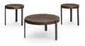Horizon Hills - Occasional Table Set (Set of 3) - Brown / Black