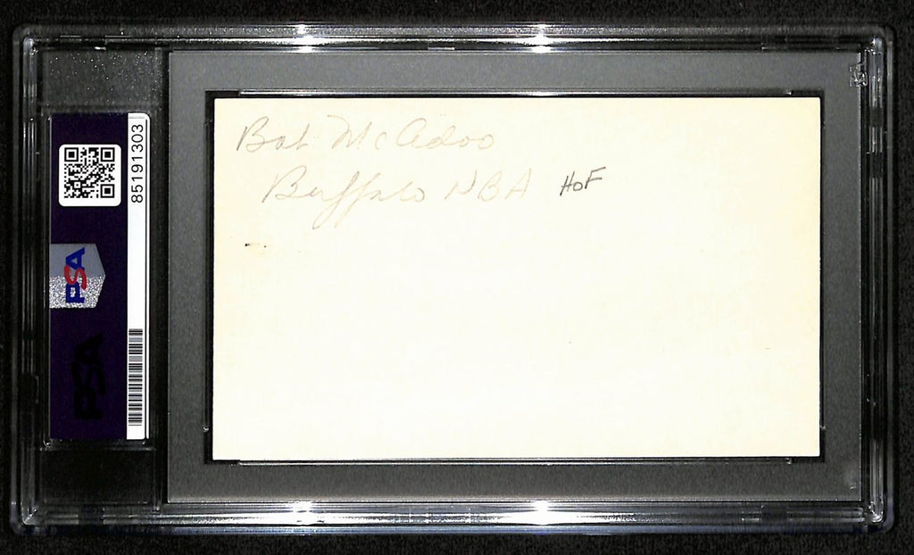 Bob McAdoo HOF Signed/Auto 3x5 Index Card Buffalo Braves PSA/DNA 188570