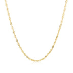 14k Yellow Gold Singapore Chain 1.5mm