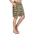 Baha Ranch Vintage Cowboy Collage Western Men's Swim Trunk Shorts