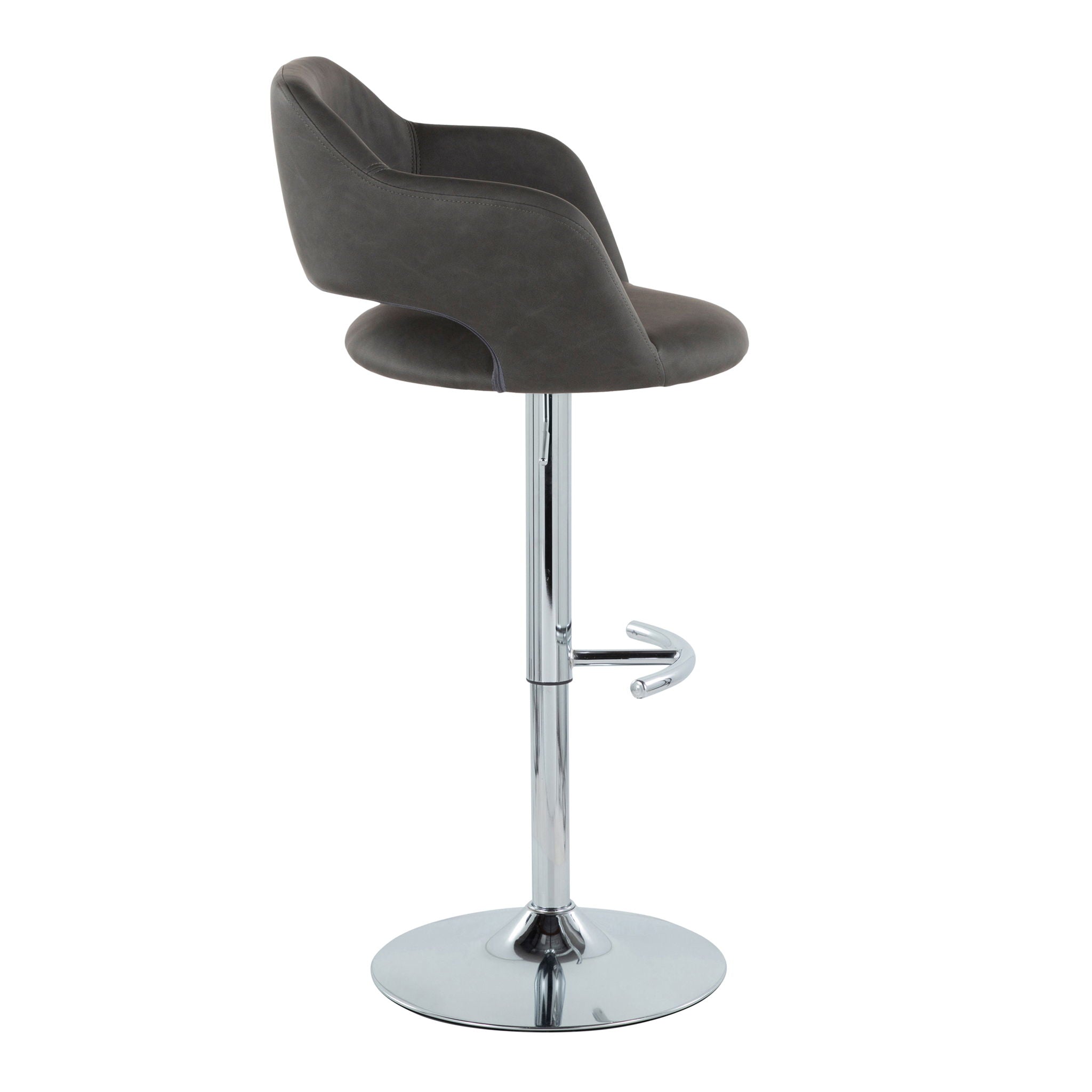 Margarite - Contemporary Ajustable Barstool With Swivel (Set of 2)