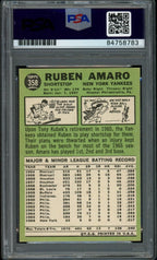 1967 TOPPS Ruben Amaro #358 Authentic Card Signed New York Yankees PSA/DNA