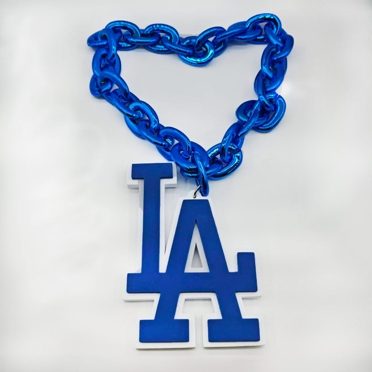 Los Angeles Dodgers 3D Foam Logo Necklace – 30 Inches Game Day Gift for Fans