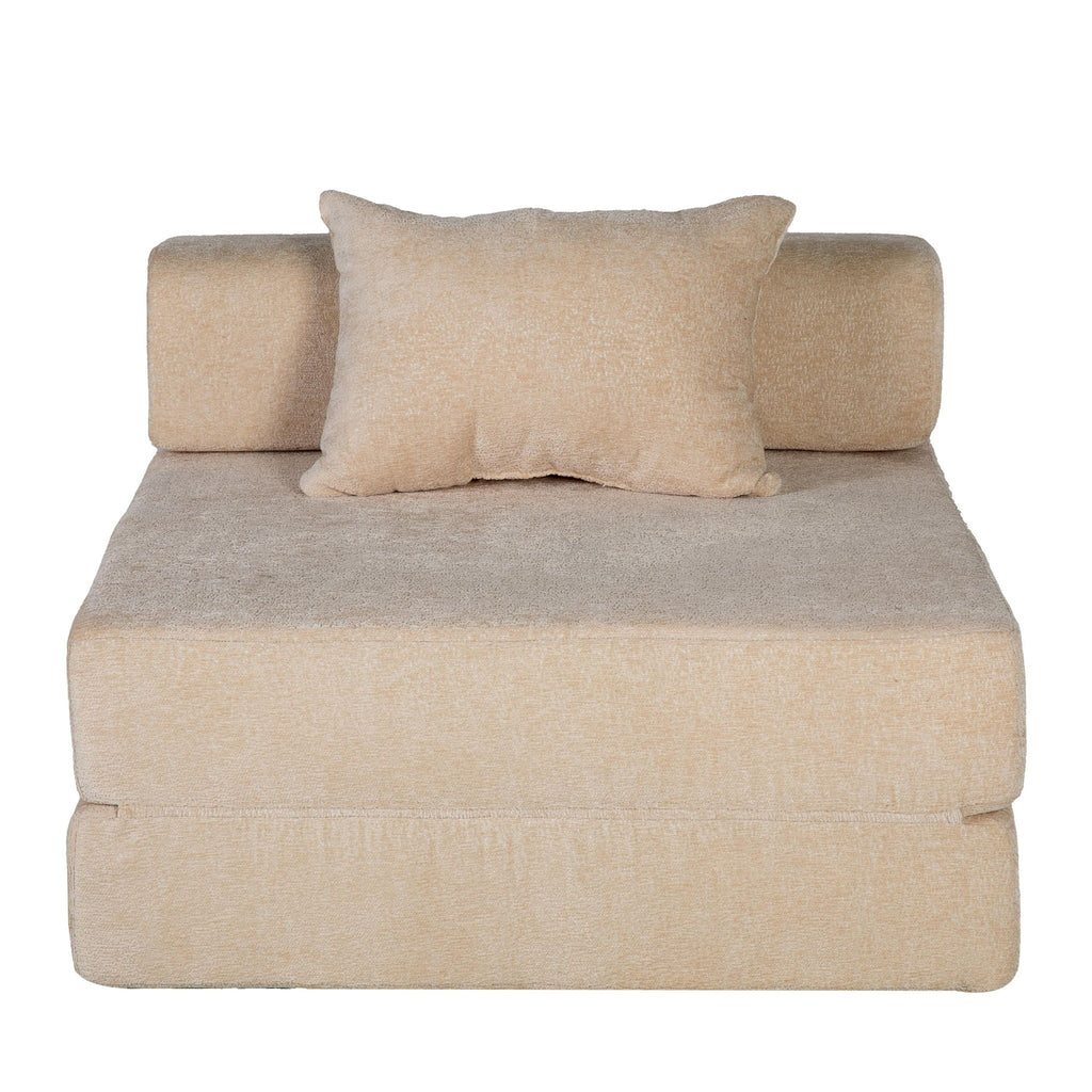 Convertible Floor Sofa Bed With Fixed Shape Frame For Living Room