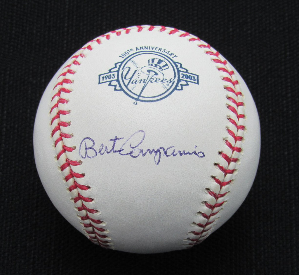 Bert Campaneris Signed/Auto Yankees 100th OML Baseball JSA 186790