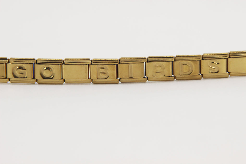 GO BIRDS  Italian Charm Bracelet -Game Day & Special Gift for Eagles Fans