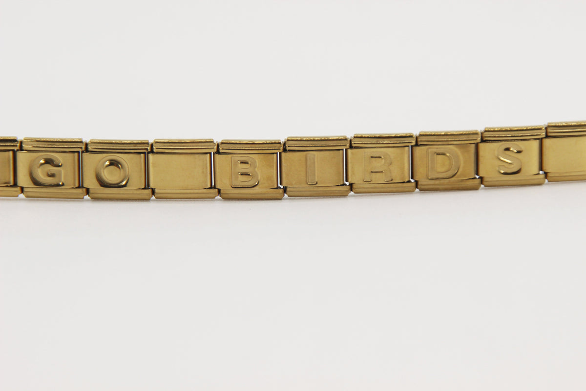 GO BIRDS  Italian Charm Bracelet -Game Day & Special Gift for Eagles Fans