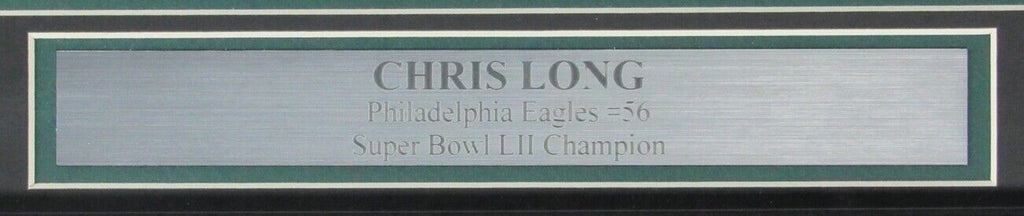 Chris Long Philadelphia Eagles Signed/Autographed 8x10 Photo Framed JSA 157832