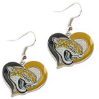 Football Team Logo Heart Earrings –  Game Day Accessories & Gift for Sports Fan
