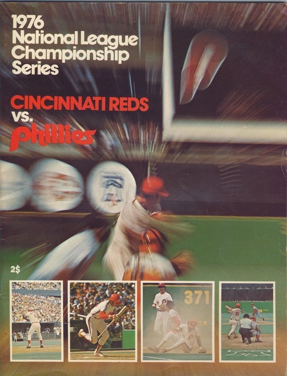 1976 NCLS Reds V. Phillies Official Baseball Program 128916