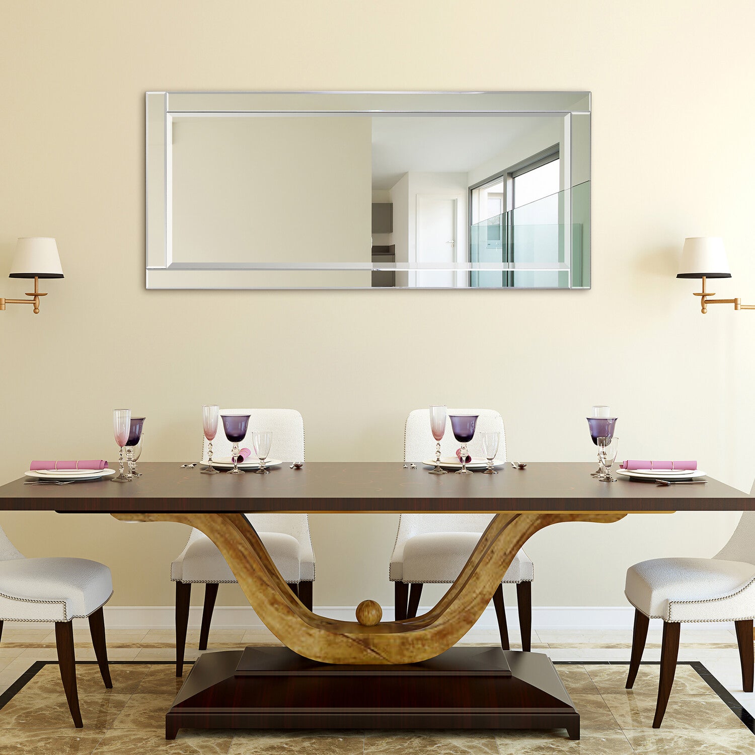Moderno Beveled Rectangular Wall Mirror