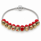 Christmas Red Hat Character Charm Bracelet – Festive Holiday Gift for Her