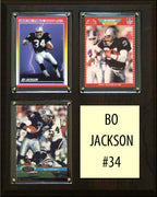 Bo Jackson 3 Card Plaque Donruss Fleer Topps 2023 2024 LA Raiders