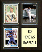 Bo Jackson Bo Knows Baseball 3 Card Plaque Topps Bowman 2023 2024 Kansas City Royals