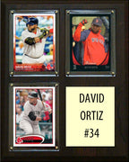 David Ortiz #34 3 Card Plaque Topps Bowman 2023 2024 Boston Red Sox
