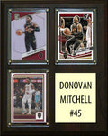 Donovan Mitchell 3 Card Plaque Donruss Hoops Fleer Topps 2023 2024 Cleveland Cavaliers