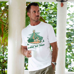 Hawaiian Tee For Men Hang Loose By Loindaflow Tee Crew Neck 100% Cotton - White
