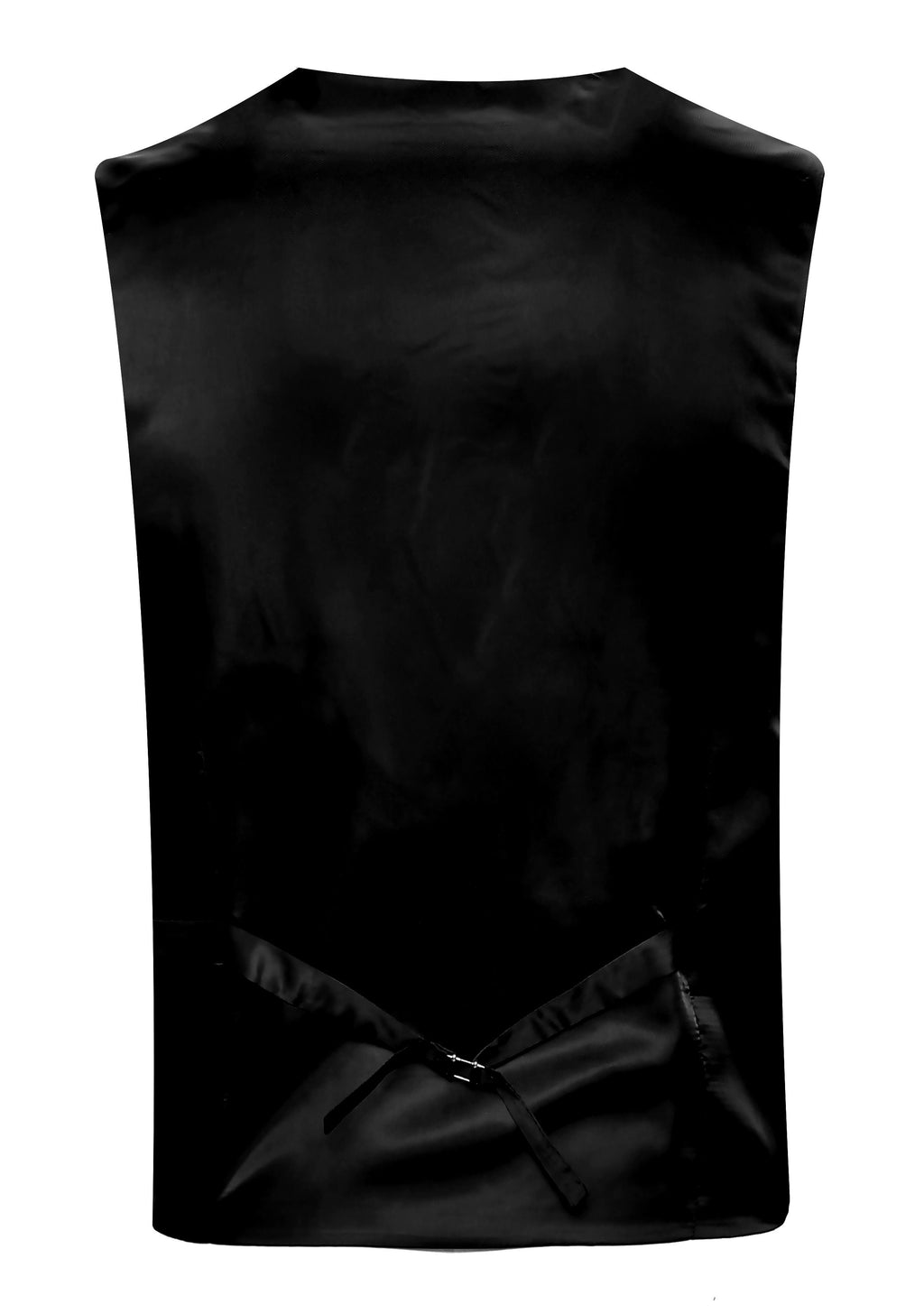 Barocco Luxe Luster Men's Dress Vest - Black/Black