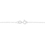 14K White Gold 1/4 Cttw Round-Cut Graduating Diamond Open Circle Hoop 18" Pendant Necklace (J-K Color, I1-I2 Clarity)