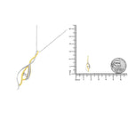 10K Yellow and White Gold Round Cut Diamond Accent Cascade 18" Pendant Necklace (J-K Color, I2-I3 Clarity)