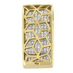 14K Yellow Gold Princess Cut Diamond Block Pendant Necklace (2 5/8 cttw, H-I Color, SI2-I1 Clarity)