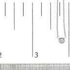 10K Gold Round Brilliant-Cut Diamond Modern Bezel-Set Solitaire 16"-18" Pendant Necklace (H-I Color, SI2-I1 Clarity)