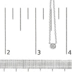 10K Gold Round Brilliant-Cut Diamond Modern Bezel-Set Solitaire 16"-18" Pendant Necklace (H-I Color, SI2-I1 Clarity)
