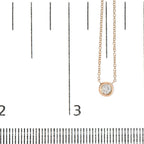 10K Gold Round Brilliant-Cut Diamond Modern Bezel-Set Solitaire 16"-18" Pendant Necklace (H-I Color, SI2-I1 Clarity)