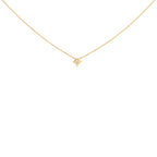 10K White Gold 1/10 Cttw Bezel Set Solitaire Princess Cut Diamond Kite Shaped Pendent Necklace - 18" Inches