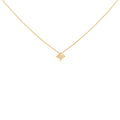 10K Yellow Gold 1/5 Cttw Bezel Set Princess Diamond Kite Shaped Solitaire Pendent Necklace