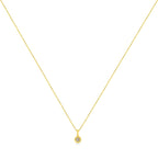 14K Yellow Gold Plated .925 Sterling Silver 1/2 Cttw Brilliant Round Cut Diamond Solitaire Milgrain 18" Pendant Necklace (K-L Color, I2-I3 Clarity)
