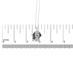 .925 Sterling Silver 1/4 cttw White and Black Diamond Dog Pendant Necklace 18 inch (I-J Color, I2-I3 Clarity)