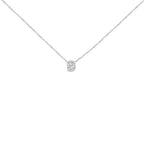 .925 Sterling Silver 1.0 Cttw Lab Grown Round-Cut Diamond Pendant Necklace 18"