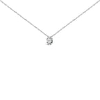 Sterling Silver 1/2 Cttw Lab Grown Diamond Oval Halo Pendant Necklace