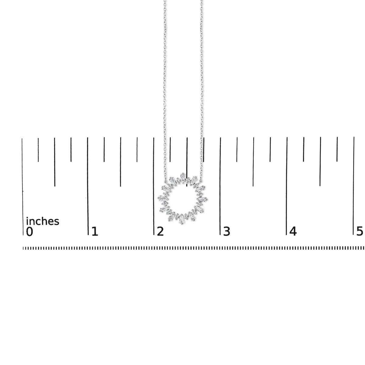Sterling Silver 3/4 Cttw Diamond Starburst Medallion Pendant Necklace