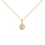 10K Yellow Gold Plated .925 Sterling Silver 1/2 Cttw Lab Grown Diamond Openwork Pendant Necklace