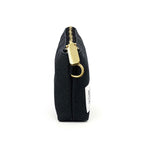 Lucy Mini Zipper Pouch | Black Washed Canvas