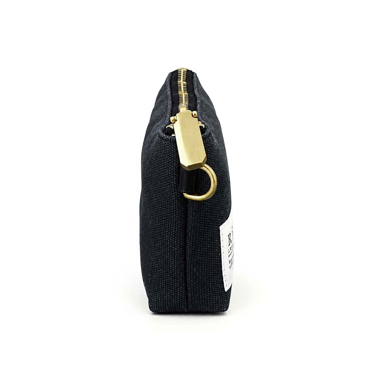 Lucy Mini Zipper Pouch | Black Washed Canvas